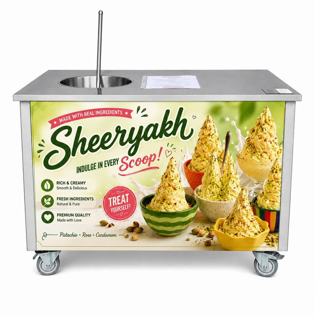 Commercial Afghan Sheeryakh Machine Single Cylinder Traditional Ice Cream Maker