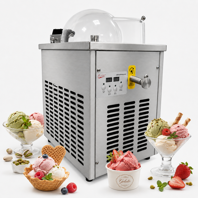 JINLISHENG Italian Gelato Making Machine 15 Min Batch Freezer for Ice Cream Shops and Cafes