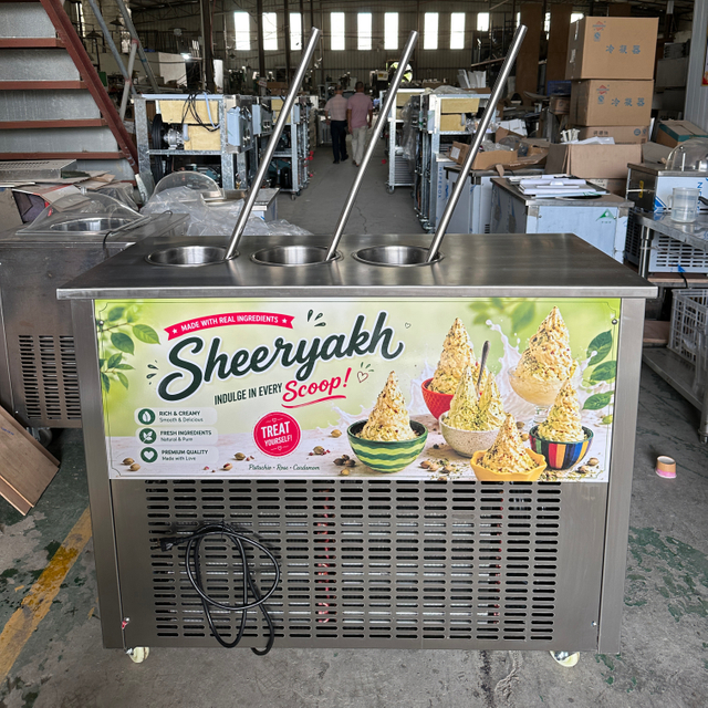Triple Cylinder Commercial Sheeryakh Machine Afghan Turkish Ice Cream Maker