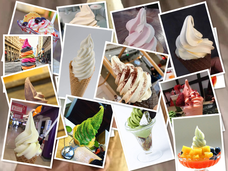 Commercial Floor Model Soft Serve Frozen Yogurt Ice Cream Machine