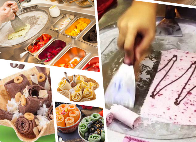 roll ice cream maker machine