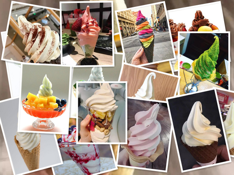 BQ322 Soft Serve Freezer with Twin Twist Flavor Commercial Ice Cream Machine